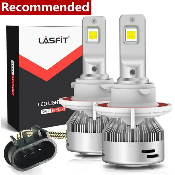 Alla Lighting White LED H13 Headlight Bulb High Low Beam EZ Fit Dust Seal Cover